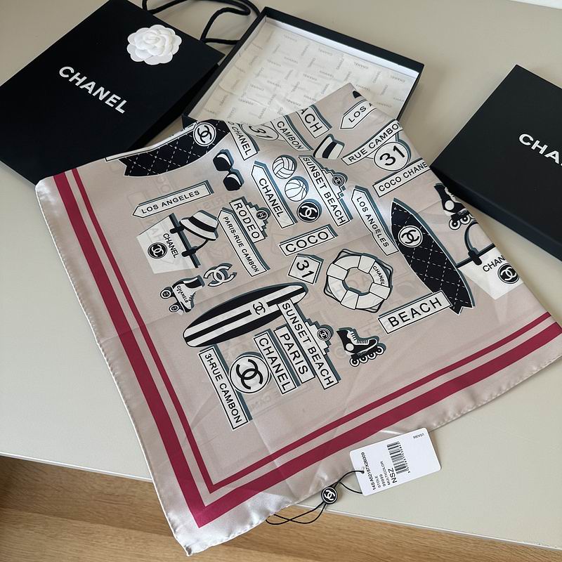 Chanel silk Scarf 90X90cm hm (95)