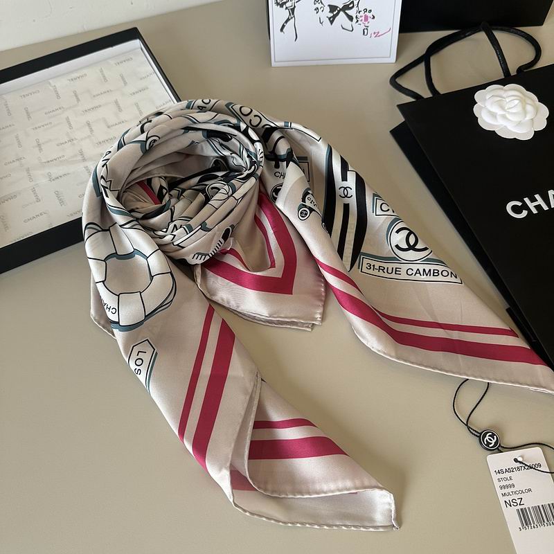Chanel silk Scarf 90X90cm hm (96)