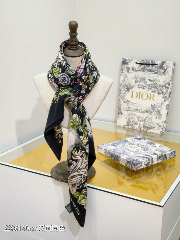 Dior Scarf 140X140cm 70%羊绒30%真丝 E05 (18)