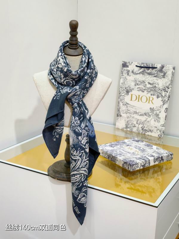 Dior Scarf 140X140cm 70%羊绒30%真丝 E05 (2)