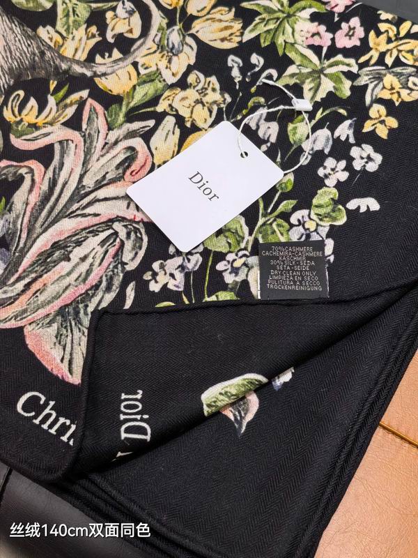 Dior Scarf 140X140cm 70%羊绒30%真丝 E05 (20)