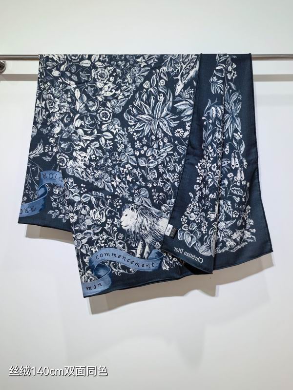 Dior Scarf 140X140cm 70%羊绒30%真丝 E05 (3)