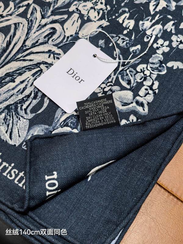Dior Scarf 140X140cm 70%羊绒30%真丝 E05 (4)