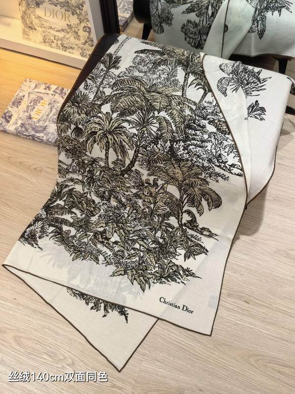 Dior Scarf 140X140cm 70%羊绒30%真丝 E06 (14)