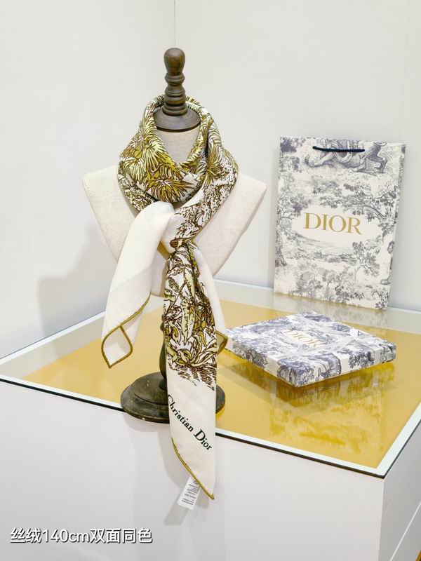 Dior Scarf 140X140cm 70%羊绒30%真丝 E06 (17)
