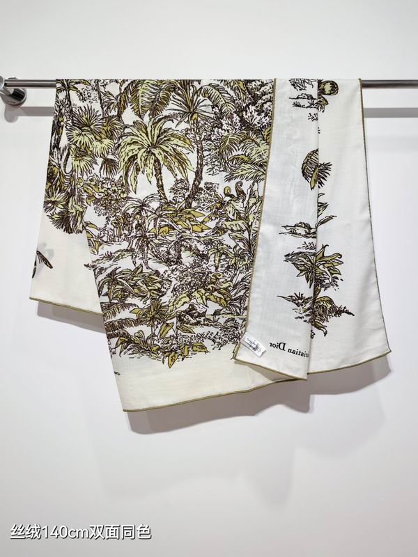 Dior Scarf 140X140cm 70%羊绒30%真丝 E06 (18)