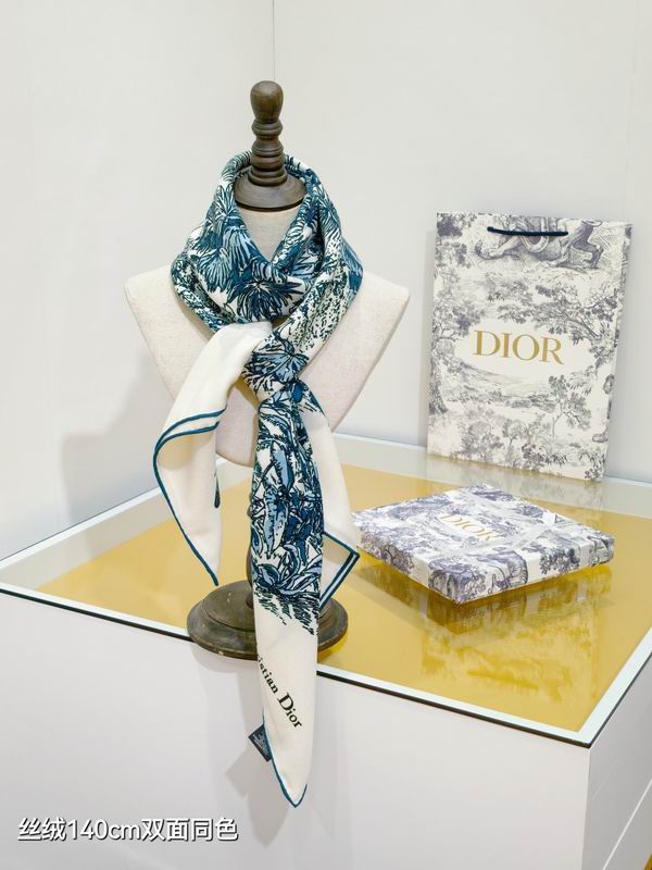 Dior Scarf 140X140cm 70%羊绒30%真丝 E06 (2)