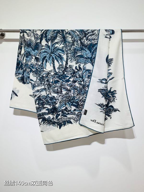 Dior Scarf 140X140cm 70%羊绒30%真丝 E06 (3)