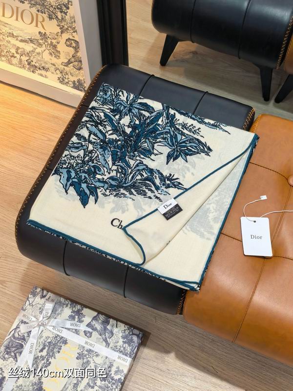 Dior Scarf 140X140cm 70%羊绒30%真丝 E06 (7)