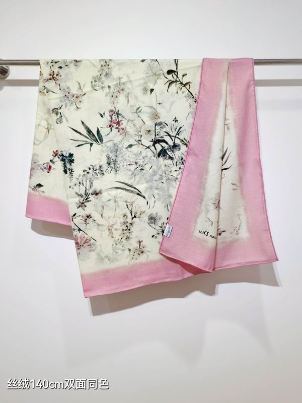 Dior Scarf 140X140cm 70%羊绒30%真丝 E32 (3)