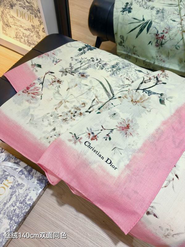 Dior Scarf 140X140cm 70%羊绒30%真丝 E32 (5)