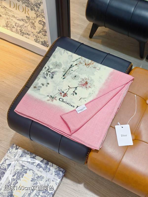 Dior Scarf 140X140cm 70%羊绒30%真丝 E32 (7)