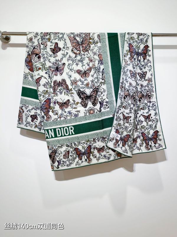 Dior Scarf 140X140cm 70%羊绒30%真丝 E34 (3)