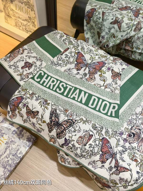 Dior Scarf 140X140cm 70%羊绒30%真丝 E34 (5)
