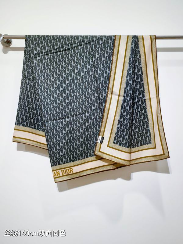 Dior Scarf 140X140cm 70%羊绒30%真丝 E41 (2)