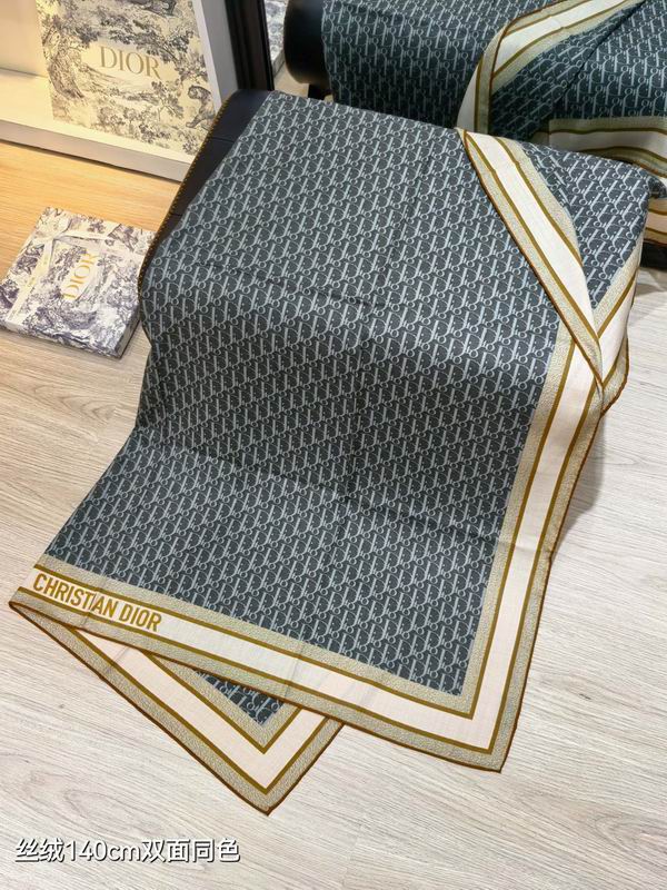 Dior Scarf 140X140cm 70%羊绒30%真丝 E41 (5)
