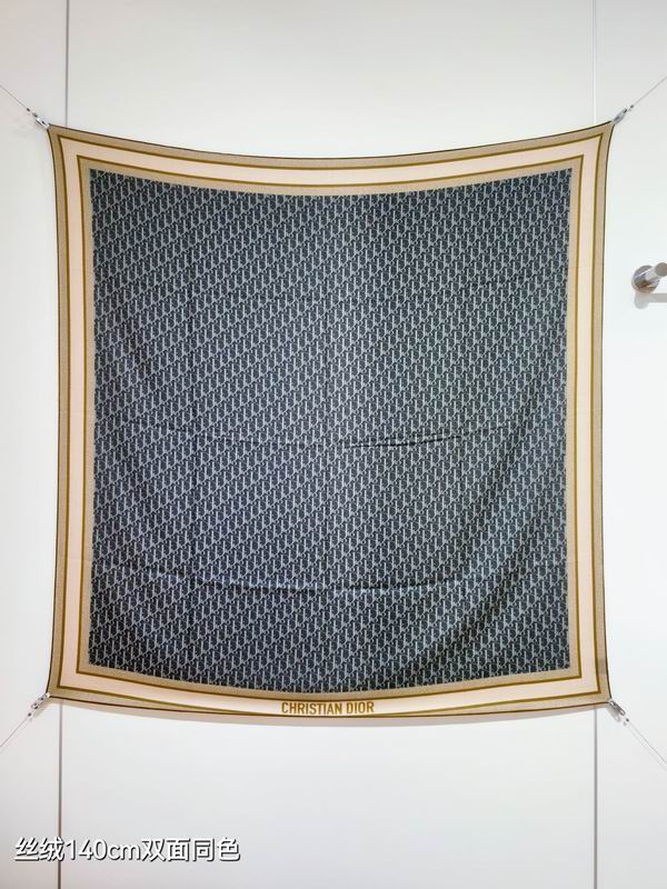 Dior Scarf 140X140cm 70%羊绒30%真丝 E41 (7)