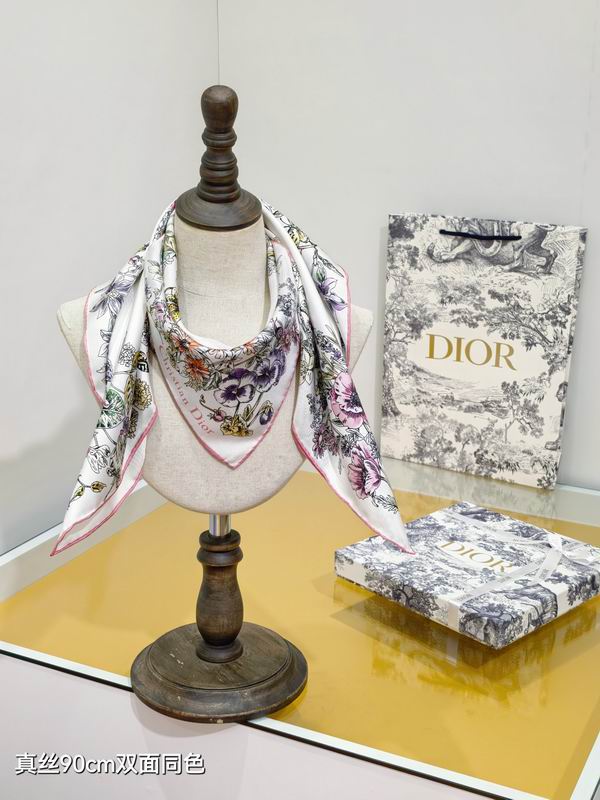 Dior silk Scarf 90X90cm E48 (12)