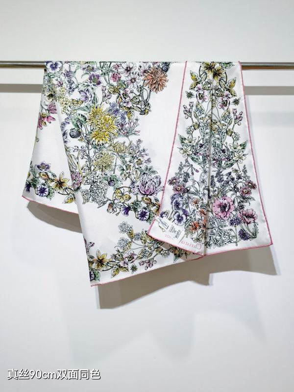 Dior silk Scarf 90X90cm E48 (13)