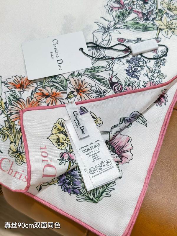 Dior silk Scarf 90X90cm E48 (14)