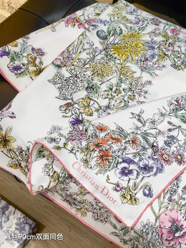 Dior silk Scarf 90X90cm E48 (15)