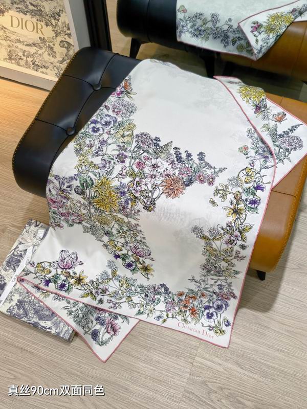 Dior silk Scarf 90X90cm E48 (16)