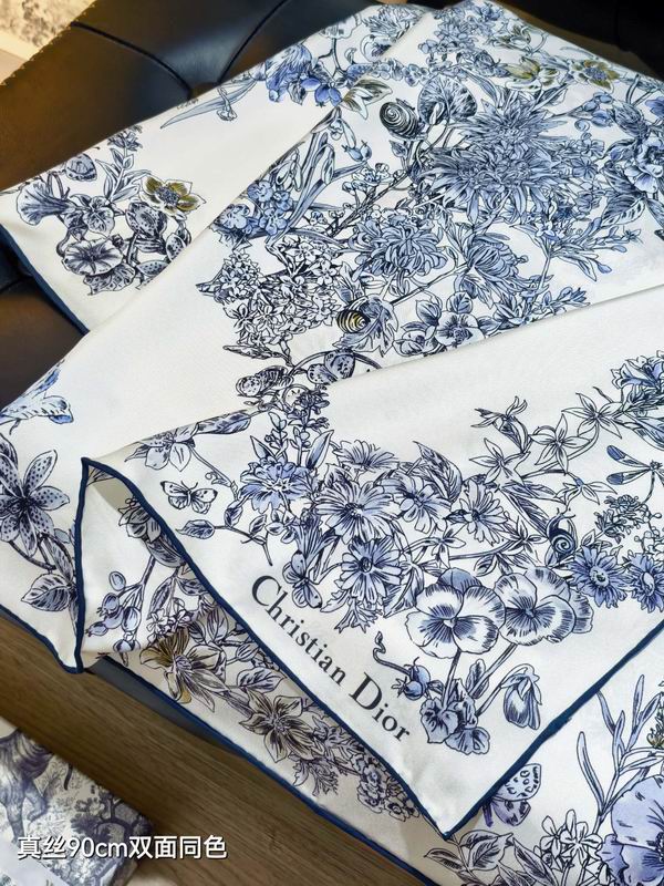 Dior silk Scarf 90X90cm E48 (5)