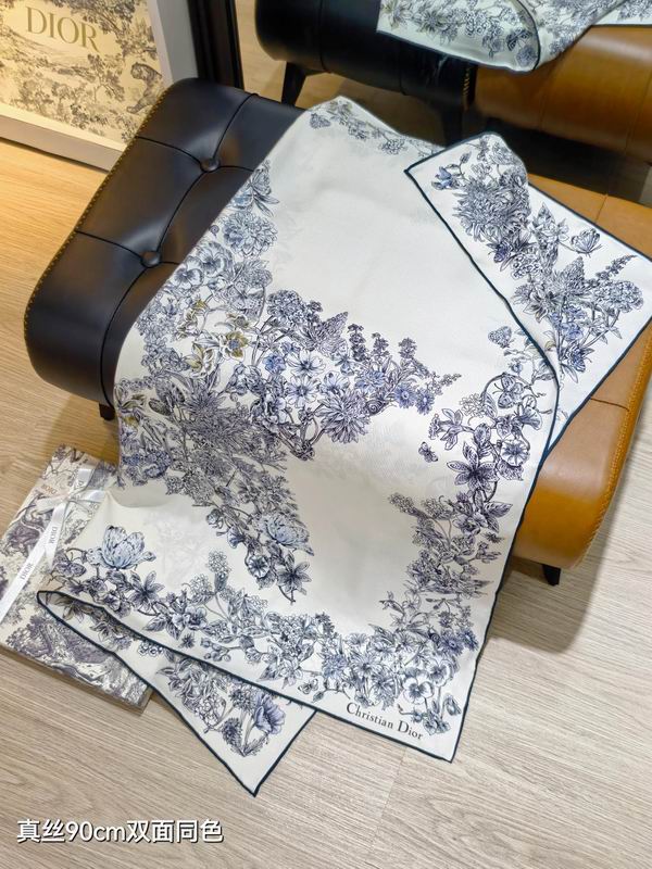 Dior silk Scarf 90X90cm E48 (6)