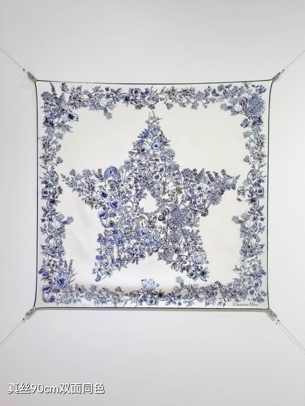 Dior silk Scarf 90X90cm E48 (8)