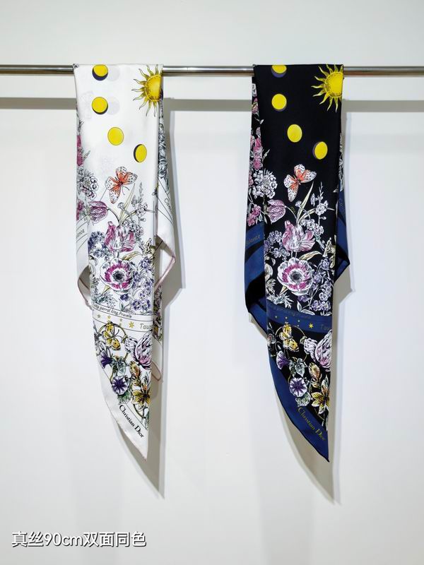 Dior silk Scarf 90X90cm E49 (1)