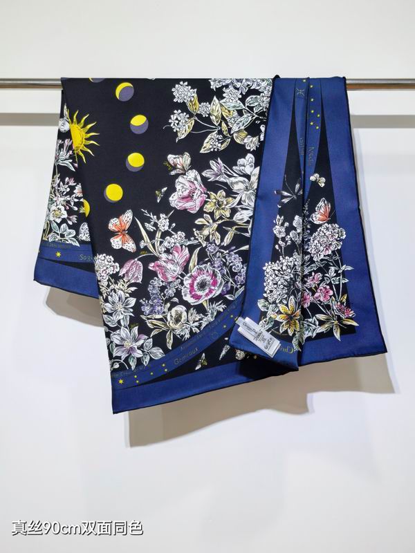 Dior silk Scarf 90X90cm E49 (13)