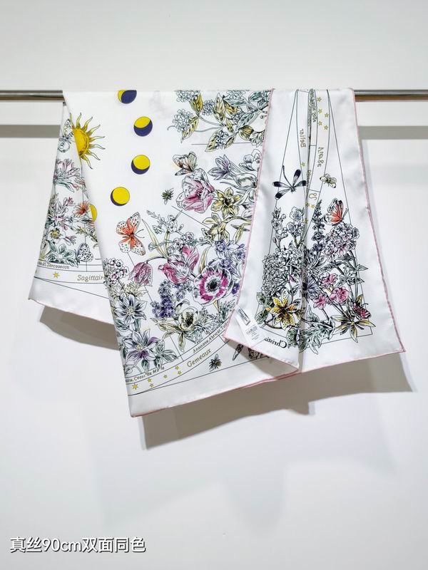 Dior silk Scarf 90X90cm E49 (3)