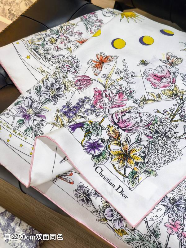 Dior silk Scarf 90X90cm E49 (5)