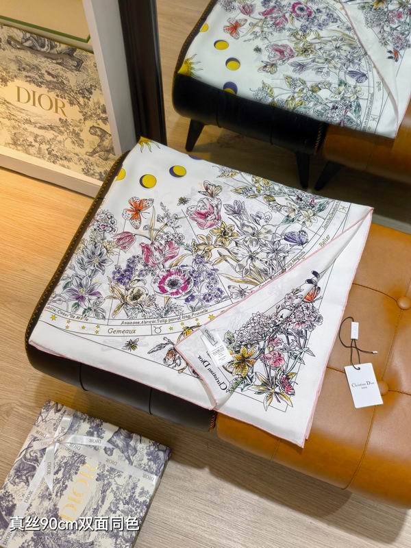 Dior silk Scarf 90X90cm E49 (7)