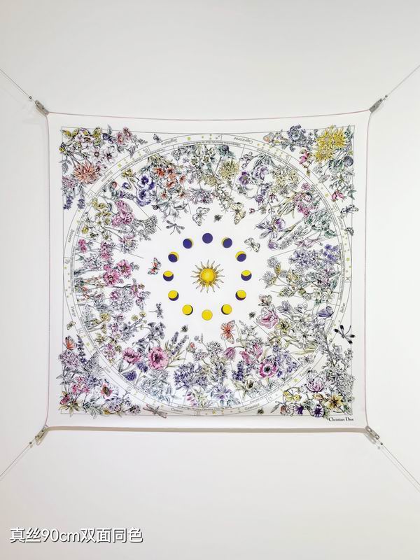 Dior silk Scarf 90X90cm E49 (8)