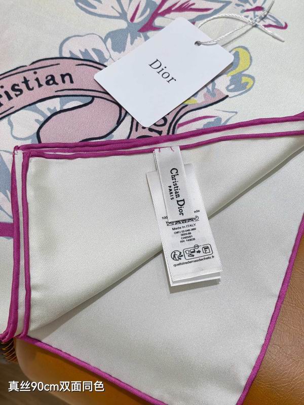Dior silk scarf 90X90cm E43 (3)