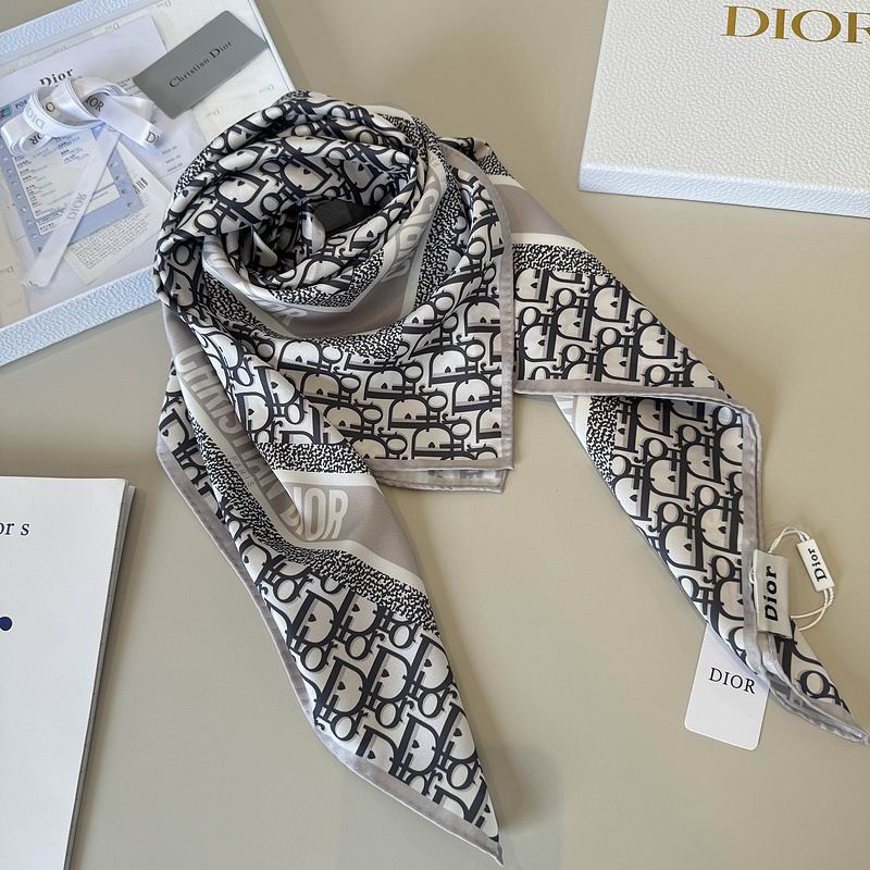 Dior silk scarf 90X90cm hm (10)