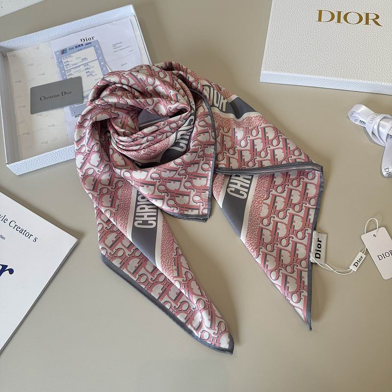 Dior silk scarf 90X90cm hm (13)
