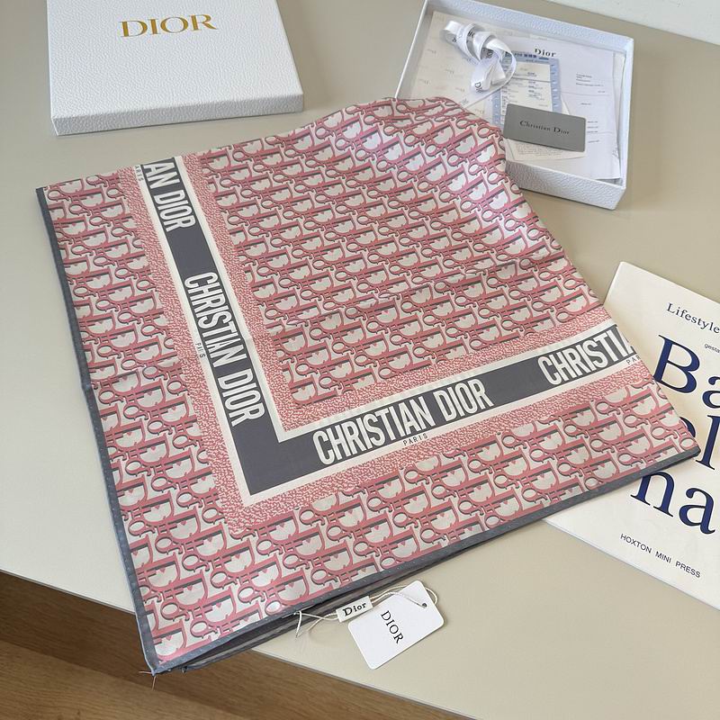 Dior silk scarf 90X90cm hm (14)