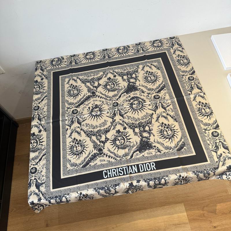 Dior silk scarf 90X90cm hm (19)