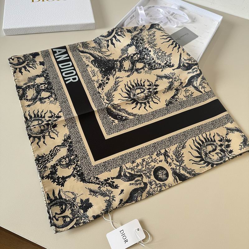 Dior silk scarf 90X90cm hm (21)