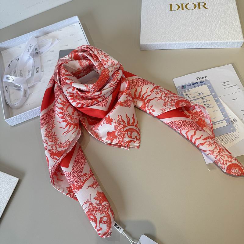 Dior silk scarf 90X90cm hm (23)