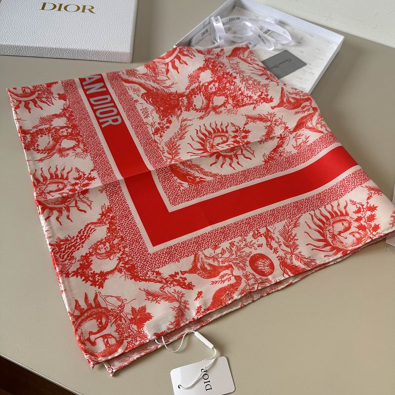 Dior silk scarf 90X90cm hm (24)