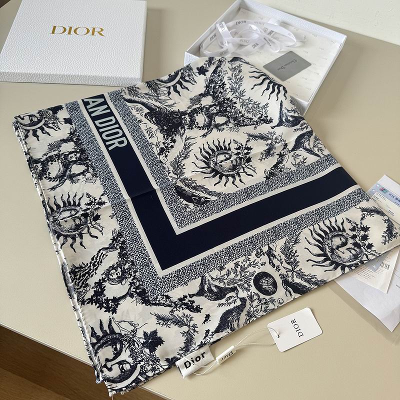 Dior silk scarf 90X90cm hm (27)