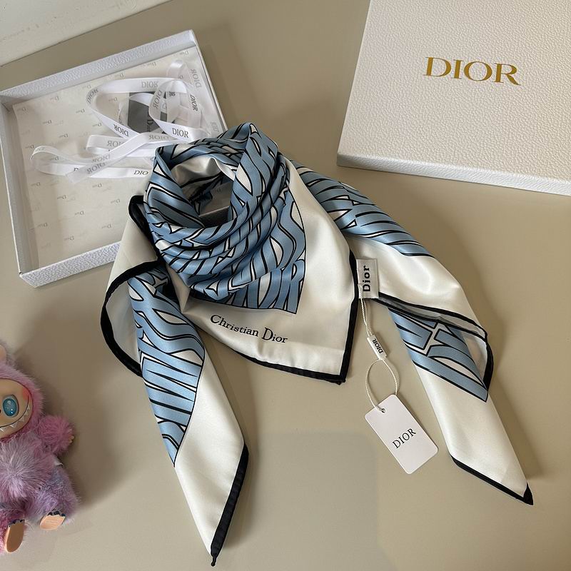 Dior silk scarf 90X90cm hm (33)