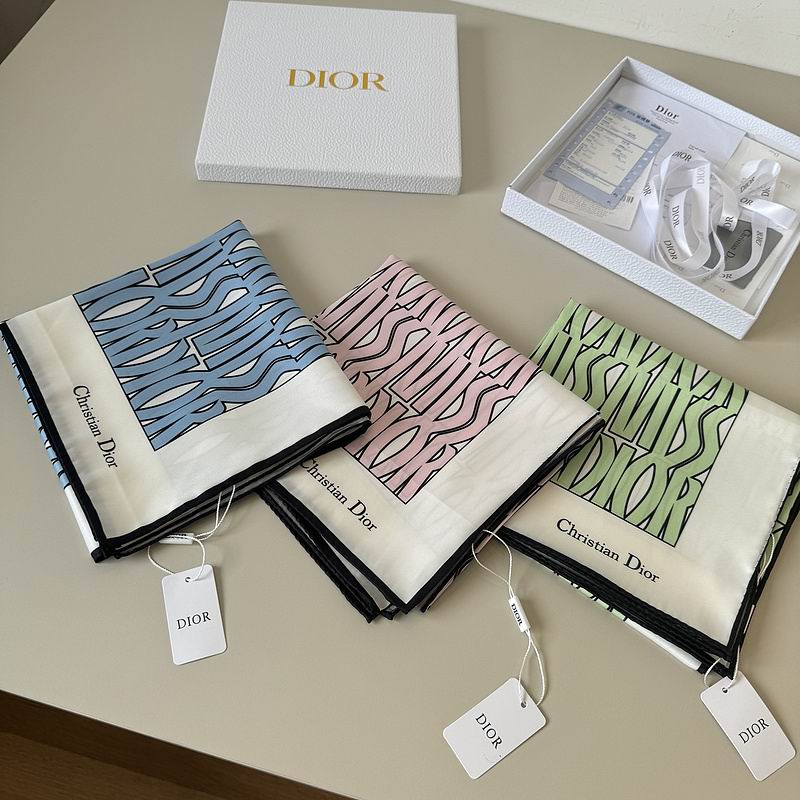 Dior silk scarf 90X90cm hm (38)