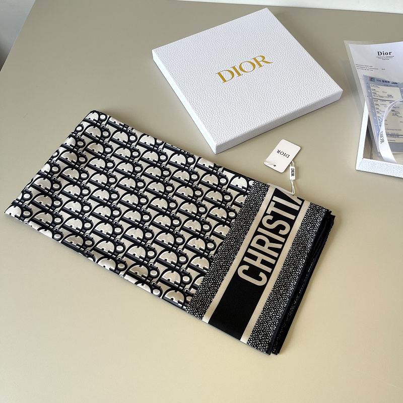 Dior silk scarf 90X90cm hm (40)