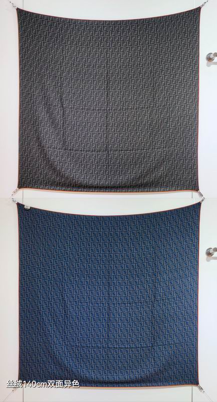 Fendi scarf 140X140cm 70%羊绒30%真丝 E50 (27)