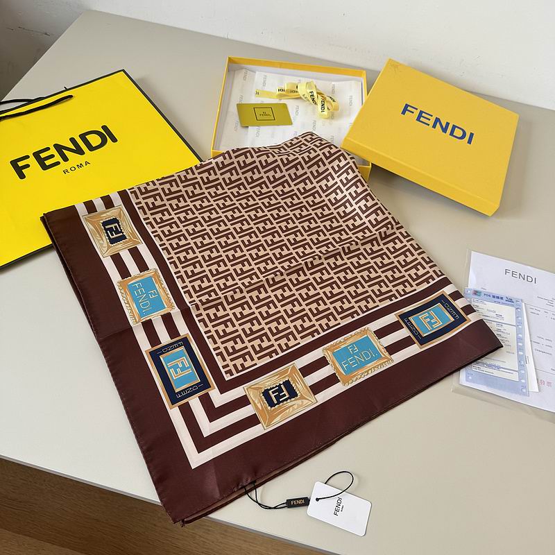 Fendi silk scarf 90X90cm hm (2)