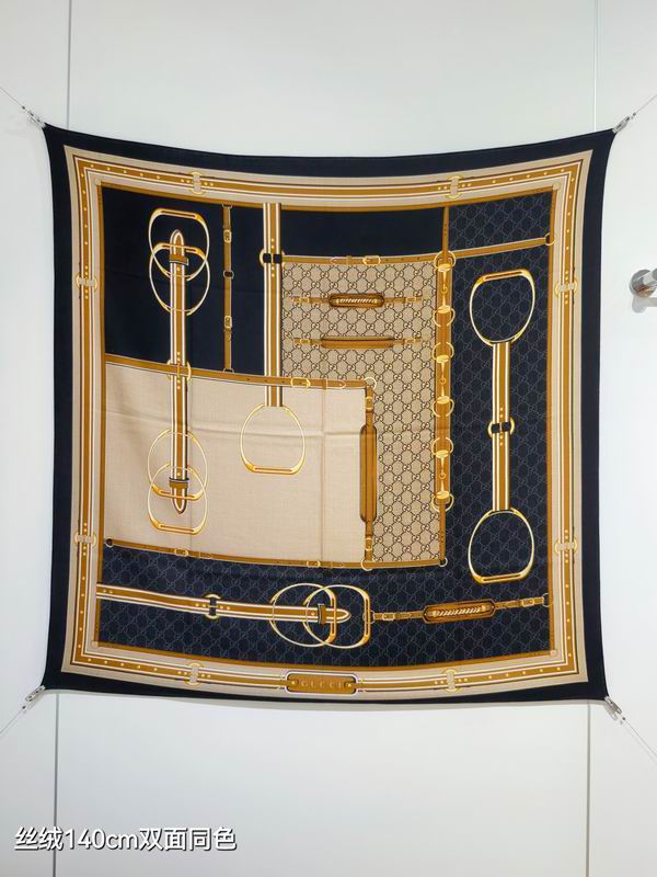 Gucci 140X140cm 70%羊绒30%真丝 E29 (8)